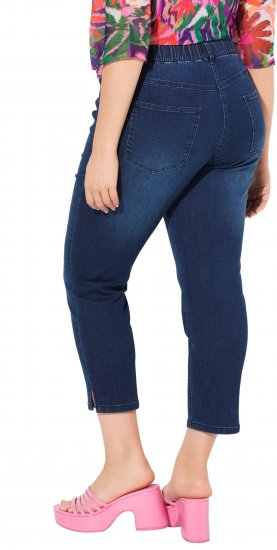Ulla Popken Cropped Denim Look Stretch Fit Leggings Denim Blue - Jeans & Bukser i Store Størrelser – Plus Size - Jeans og bukser, EU 42-70
