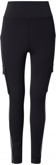 Ulla Popken Cargo Pocket Fleece Lined Sports Leggings Black - Jeans & Bukser i Store Størrelser – Plus Size - Jeans og bukser, EU 42-70