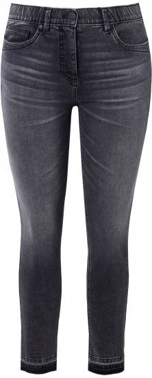 Ulla Popken Raw Edge Stretch Fit Jeans Black - Jeans & Bukser i Store Størrelser – Plus Size - Jeans og bukser, EU 42-70