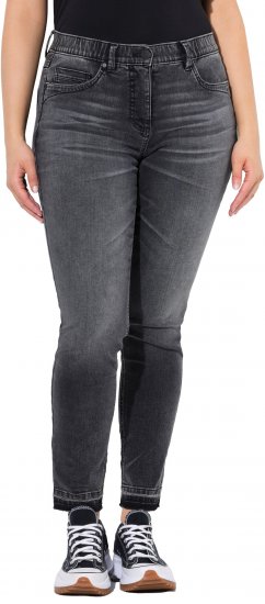 Ulla Popken Raw Edge Stretch Fit Jeans Black - Jeans & Bukser i Store Størrelser – Plus Size - Jeans og bukser, EU 42-70