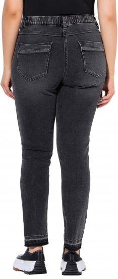 Ulla Popken Raw Edge Stretch Fit Jeans Black - Jeans & Bukser i Store Størrelser – Plus Size - Jeans og bukser, EU 42-70