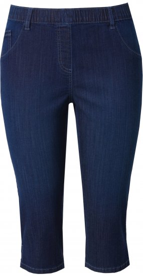 Ulla Popken Denim Elastic Waist Capres Blue - Jeans & Bukser i Store Størrelser – Plus Size - Jeans og bukser, EU 42-70