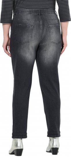 Ulla Popken Rivet Detail Stretch Fit Boyfriend Jeans Black - Jeans & Bukser i Store Størrelser – Plus Size - Jeans og bukser, EU 42-70