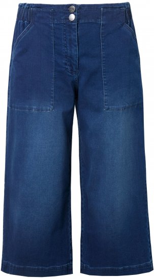 Ulla Popken Denim Culottes Denim Blue - Jeans & Bukser i Store Størrelser – Plus Size - Jeans og bukser, EU 42-70