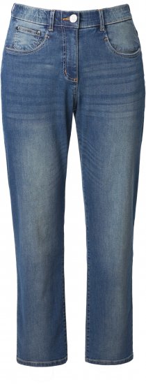 Ulla Popken Decorative Seam Stretch Fit Boyfriend Jeans Blue - Jeans & Bukser i Store Størrelser – Plus Size - Jeans og bukser, EU 42-70