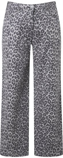 Ulla Popken Leopard Print Stretch Fit Jeans Beige - Jeans & Bukser i Store Størrelser – Plus Size - Jeans og bukser, EU 42-70