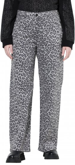 Ulla Popken Leopard Print Stretch Fit Jeans Beige - Jeans & Bukser i Store Størrelser – Plus Size - Jeans og bukser, EU 42-70