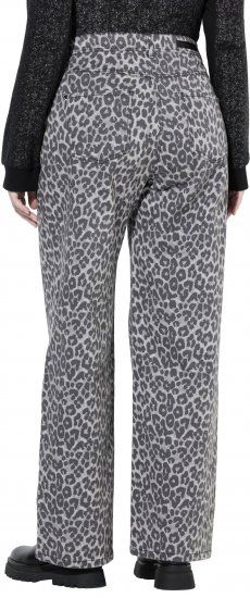 Ulla Popken Leopard Print Stretch Fit Jeans Beige - Jeans & Bukser i Store Størrelser – Plus Size - Jeans og bukser, EU 42-70