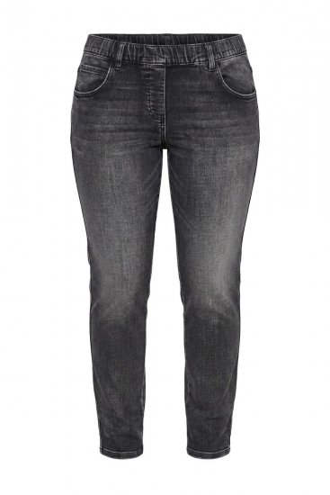 Ulla Popken Vintage Wash Jeggings Black - Leggings - Leggings i store størrelser