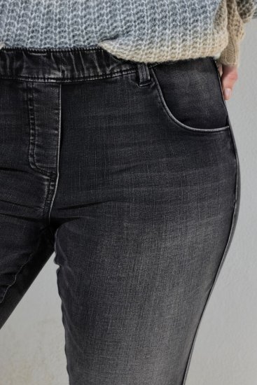 Ulla Popken Vintage Wash Jeggings Black - Leggings - Leggings i store størrelser