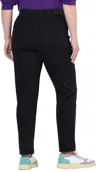 Ulla Popken Stretch Fit Boyfriend Jeans Black - Jeans & Bukser i Store Størrelser – Plus Size - Jeans og bukser, EU 42-70