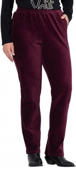 Ulla Popken Corduroy Elastic Waist Pants Brown - Jeans & Bukser i Store Størrelser – Plus Size - Jeans og bukser, EU 42-70