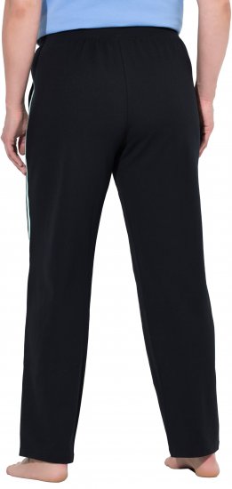 Ulla Popken Side Stripe Elastic Waist Joggers Black - Jeans & Bukser i Store Størrelser – Plus Size - Jeans og bukser, EU 42-70
