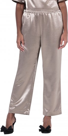 Ulla Popken Metallic Satin Elastic Waist Pants Orange - Jeans & Bukser i Store Størrelser – Plus Size - 