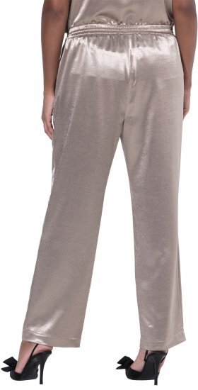 Ulla Popken Metallic Satin Elastic Waist Pants Orange - Jeans & Bukser i Store Størrelser – Plus Size - 