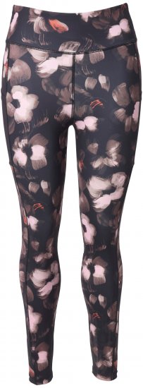 Ulla Popken Abstract Print Quick Dry Sports Leggings Black - Jeans & Bukser i Store Størrelser – Plus Size - Jeans og bukser, EU 42-70
