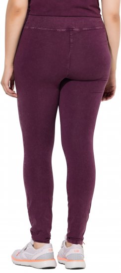 Ulla Popken Acid Wash Decorative Seam Leggings Purple - Jeans & Bukser i Store Størrelser – Plus Size - Jeans og bukser, EU 42-70