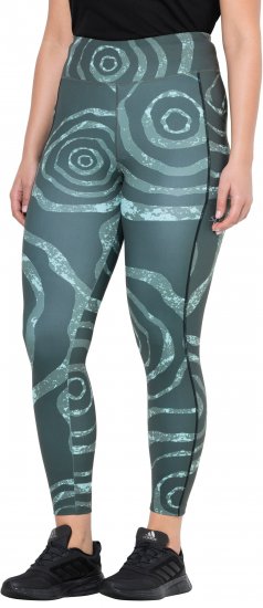 Ulla Popken Quick Drying Ripple Print Sport Leggings Black - Jeans & Bukser i Store Størrelser – Plus Size - Jeans og bukser, EU 42-70