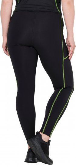 Ulla Popken Neon Seam Quick Drying Performance Leggings Black - Jeans & Bukser i Store Størrelser – Plus Size - 
