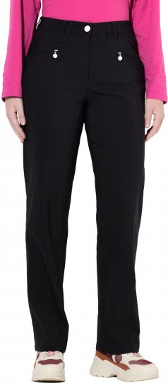 Ulla Popken Bengaline Elastic Waist Pants Black - Jeans & Bukser i Store Størrelser – Plus Size - 