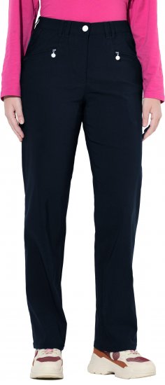 Ulla Popken Bengaline Elastic Waist Pants Navy - Jeans & Bukser i Store Størrelser – Plus Size - Jeans og bukser, EU 42-70