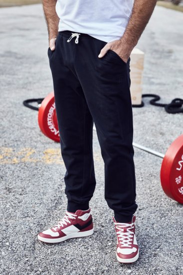 JP1880 Sweatpants Modern Fit Lightweight Black - HERREKLÆR MT-6XLT - Klær for høye menn