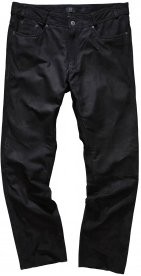 JP1880 Leather Pants Regular Fit Buffalo Nubuck Black - Jeans og bukser - Store Bukser og Store Jeans