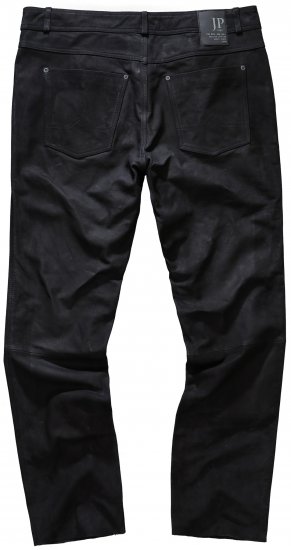 JP1880 Leather Pants Regular Fit Buffalo Nubuck Black - Jeans og bukser - Store Bukser og Store Jeans