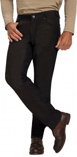 JP1880 Leather Pants Regular Fit Buffalo Nubuck Black - Jeans og bukser - Store Bukser og Store Jeans