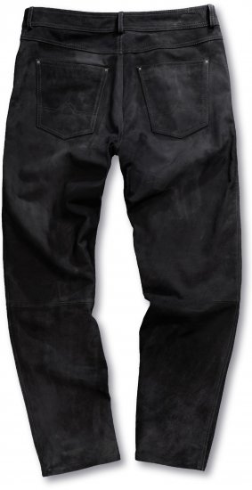 JP1880 Leather Pants Regular Fit Buffalo Nubuck Dark Brown - Jeans og bukser - Store Bukser og Store Jeans