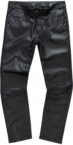 JP1880 Leather Pants Regular Fit Finest Lamb Nappa Black - Jeans og bukser - Store Bukser og Store Jeans