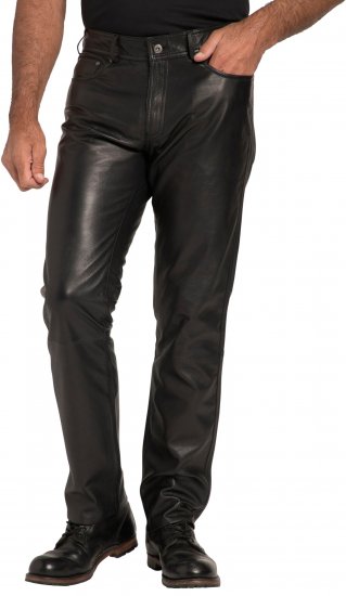 JP1880 Leather Pants Regular Fit Finest Lamb Nappa Black - Jeans og bukser - Store Bukser og Store Jeans