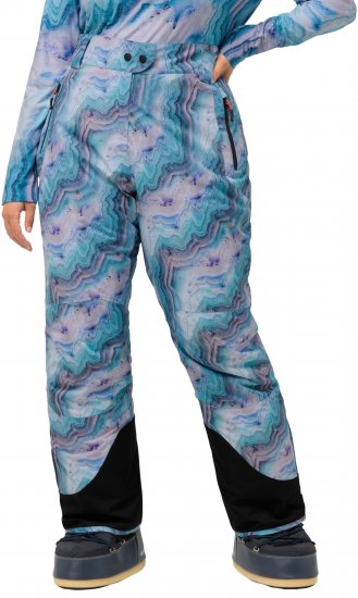 Ulla Popken Functional Ski Trousers Waterproof Shaped Knees Velcro Closure Mineral Blue - Jeans & Bukser i Store Størrelser – Plus Size - Jeans og bukser, EU 42-70