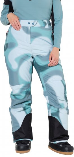 Ulla Popken Hyprar Ski Pants Waterproof Velcro Closure Shaped Knees Ice Green - Jeans & Bukser i Store Størrelser – Plus Size - 