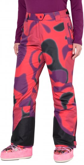 Ulla Popken Hyprar Ski Pants Waterproof Velcro Closure Shaped Knees Berry Pink - Jeans & Bukser i Store Størrelser – Plus Size - Jeans og bukser, EU 42-70