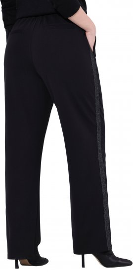 Ulla Popken Rose Wide Leg Stretch Waist Trousers Black - Jeans & Bukser i Store Størrelser – Plus Size - Jeans og bukser, EU 42-70