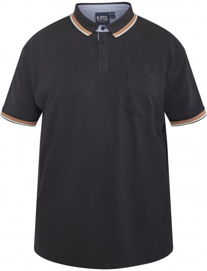 North Latitude 61128 Superflex Pikétrøye Svart - Polo- & piqueskjorter - Poloskjorte i store størrelser - 2XL-8XL