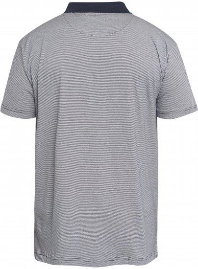 North Latitude 61136 Stripet Garnfarget Pikétrøye Marineblå - Polo- & piqueskjorter - Poloskjorte i store størrelser - 2XL-8XL