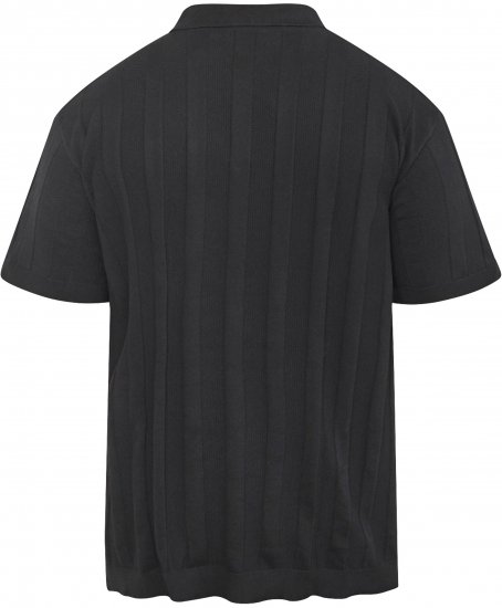 North Latitude 61329 Strikket Kortermet Pikétrøye Svart - Polo- & piqueskjorter - Poloskjorte i store størrelser - 2XL-8XL