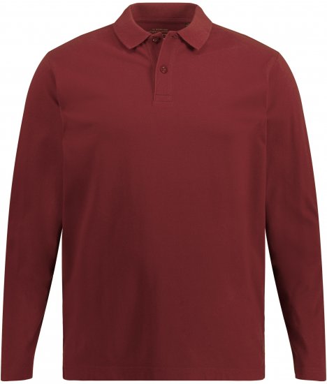 JP1880 Polo Shirt Long Sleeve Piqué Red - Polo- & piqueskjorter - Poloskjorte i store størrelser - 2XL-8XL