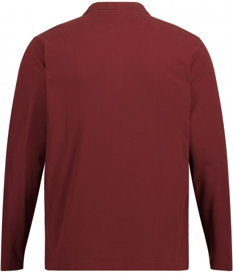 JP1880 Polo Shirt Long Sleeve Piqué Red - Polo- & piqueskjorter - Poloskjorte i store størrelser - 2XL-8XL
