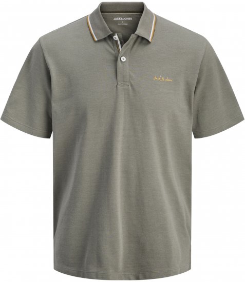 Jack & Jones Blaze Short Sleeve Polo Grey - Polo- & piqueskjorter - Poloskjorte i store størrelser - 2XL-8XL