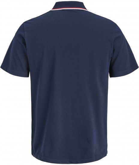 Jack & Jones Blaze Short Sleeve Polo Navy - Polo- & piqueskjorter - Poloskjorte i store størrelser - 2XL-8XL