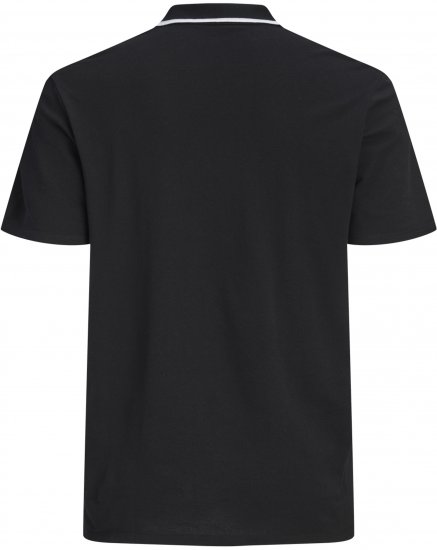 Jack & Jones Blaze Short Sleeve Polo Black - Polo- & piqueskjorter - Poloskjorte i store størrelser - 2XL-8XL