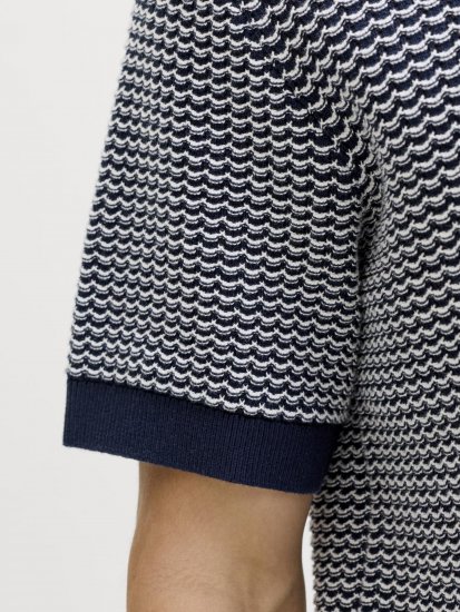 Jack & Jones Blukingsley Knitted Short Sleeve Polo Navy - Skjorter - Store skjorter - 2XL-8XL