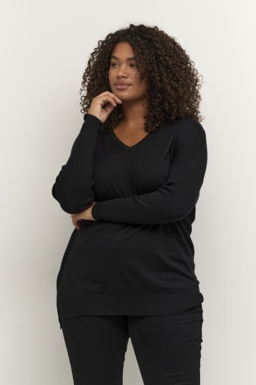 Kaffe Curve Machi Knit Genser Svart - Hettegensere og collegegensere - 
