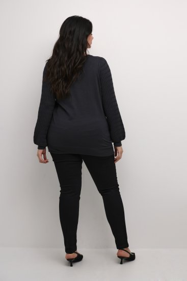 Kaffe Curve Lini Knit Genser Svart - Hettegensere og collegegensere - 