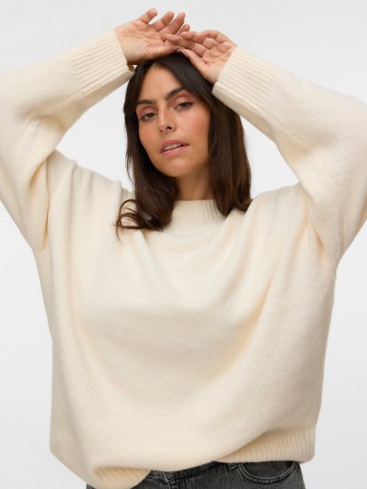 Vero Moda Boom Long Sleeve Pullover Birch - Strikkegensere - 