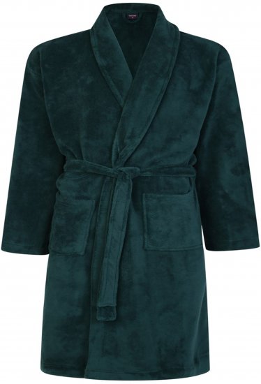 Espionage PJ068 Plain Fleece Gown Navy - Badekåper/morgenkåper/håndklær - Badekåper/Morgenkåper for menn i store størrelser