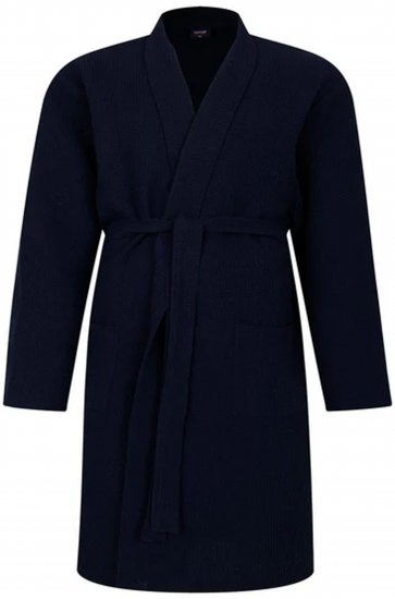 Espionage PJ158 Kimono Style Gown Navy - Badekåper/morgenkåper/håndklær - Badekåper/Morgenkåper for menn i store størrelser